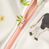 "Cow" Floral Girls' Swimsuit