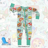 Dog heroes bamboo convertible zippy romper