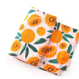 Muslin Baby Swaddle Blanket - Pink Oranges