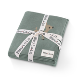 100% Luxury Cotton Swaddle Receiving Baby Blanket - Sage Deer