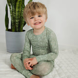 Bamboo Toddler Two-Piece Pajama - Sage Cactus