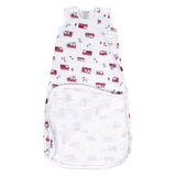 *PREORDER* Cotton muslin sleep sack - Fire Trucks (0.7 tog)