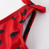 Girls Watermelon Irregular Sling Swimsuit