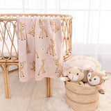 100% Cotton Knit Baby Blanket - Pink Fawn