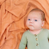 Bamboo Muslin Swaddle - Burnt Orange