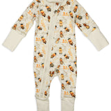 Organic Cotton Baby Pajamas 2-Way Zipper Sleeper, Cinnamon