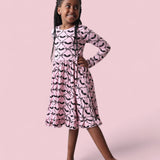 *PREORDER* BATTY BOWS LONG SLEEVE DREAM RUFFLE DRESS