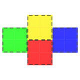 PicassoTiles 4pc Large Square Magnet Tiles Expansion Pack