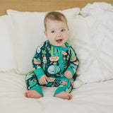 Cactus Cuties Bamboo Zippy Romper - Succulent Bamboo Pajamas