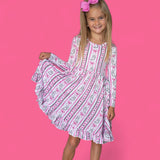 *PREORDER* BOO AND BOWS LONG SLEEVE DREAM RUFFLE DRESS