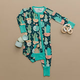 Cactus Cuties Bamboo Zippy Romper - Succulent Bamboo Pajamas