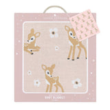 100% Cotton Knit Baby Blanket - Pink Fawn