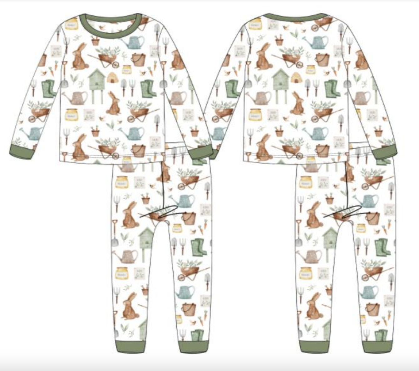 Spring Garden 2pc Bamboo Pajamas