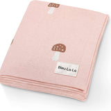 100% Luxury Cotton Swaddle Receiving Baby Blanket - Carmel Mushroom