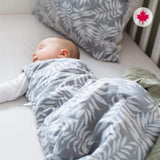 *PREORDER* Woven cotton sleep sack - Tropical green (2.0 togs)