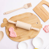 Wooden Kids Cutting Board + Knife Set