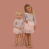 *PREORDER* AUTUMN BLOSSOM DREAM TUTU LONG SLEEVE BODYSUIT DRESS
