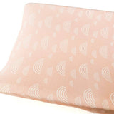 Bamboo Premium Changing Pad Cover - Blush Pink Rainbow