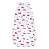 *PREORDER* Cotton muslin sleep sack - Fire Trucks (0.7 tog)