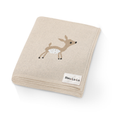 100% Luxury Cotton Swaddle Receiving Baby Blanket - Sage Deer