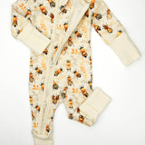 Organic Cotton Baby Pajamas 2-Way Zipper Sleeper, Cinnamon