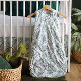 *PREORDER* Woven cotton sleep sack - Tropical green (2.0 togs)