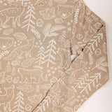 Bamboo Toddler Two-Piece Pajama Taupe - Woodland Animal