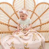 100% Cotton Knit Baby Blanket - Pink Fawn