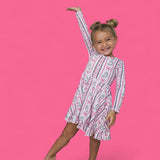 *PREORDER* BOO AND BOWS LONG SLEEVE DREAM RUFFLE DRESS