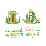 46pc Magnet Tile Building Block Safari Themed Set