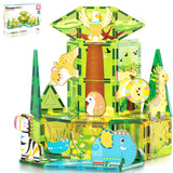 46pc Magnet Tile Building Block Safari Themed Set