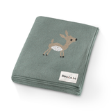 100% Luxury Cotton Swaddle Receiving Baby Blanket - Sage Deer