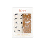 2-pack Cotton Swaddles - Mudcloth / Black Birds