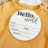 Baby Birth Announcement Sign - Minimalist Hello World