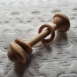 Classic Beech Wood Rattle Baby Toy