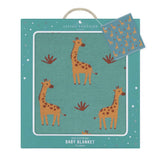 100% Cotton Knit Baby Blanket -Giraffe