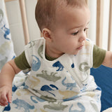 *PREORDER* Cotton muslin sleep sack - Brachiosaurus  (0.7 tog)