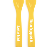 Spoon Set - Let's Eat Bon Appetit - Colour: Sunshine