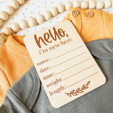 Baby Birth Announcement Sign - Hello World Branch Rectangle