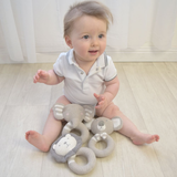 Eli the Elephant Knitted Rattle