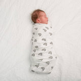 Deluxe Bamboo Swaddle - Black Rainbow