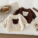 Baby Toddler Bear Fleece Casual Warm Sweatshirt