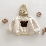 Baby Toddler Bear Fleece Casual Warm Sweatshirt