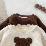 Baby Toddler Bear Fleece Casual Warm Sweatshirt