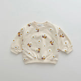 Baby Bear Smile Flower Sweatsuit 2 Pieces Set