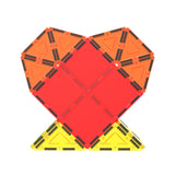 PicassoTiles 4pc Large Square Magnet Tiles Expansion Pack