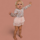 *PREORDER* AUTUMN BLOSSOM DREAM TUTU LONG SLEEVE BODYSUIT DRESS
