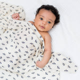 2-pack Cotton Swaddles - Mudcloth / Black Birds