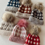 Sienna Buffalo Check Pom Pom Beanie Hat