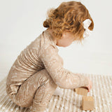 Bamboo Toddler Two-Piece Pajama Taupe - Woodland Animal